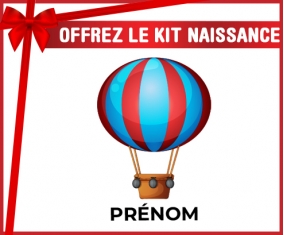 kit naissance bébé personnalisé Jouet toys montgolfière avec prénom
