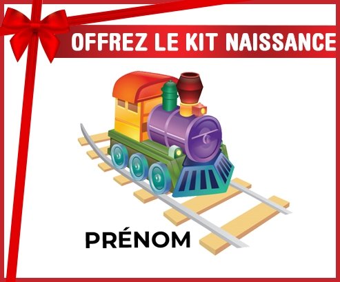 kit naissance bébé personnalisé Jouet toys train design-2 avec prénom