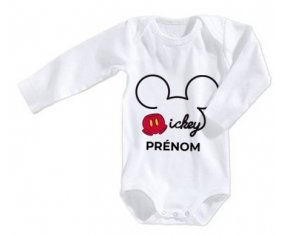 Body bébé Disney Mickey short avec prénom taille 3/6 mois manches Longues