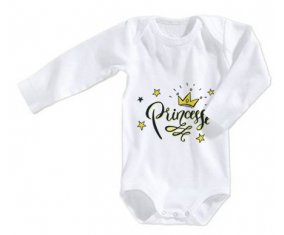 Body bébé Couronne jaune étoile princesse design-1 taille 3/6 mois manches Longues