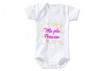 Body bébé Ma jolie princese design-2 taille 3/6 mois manches Courtes