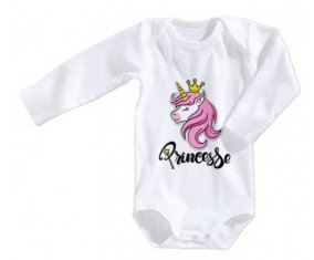 Body bébé Licorne rose princesse taille 3/6 mois manches Longues