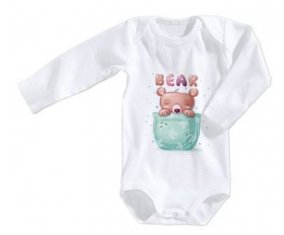 Body bébé Animaux rigolos Bear taille 3/6 mois manches Longues