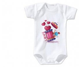 Body bébé Animaux rigolos Love design-1 taille 3/6 mois manches Courtes