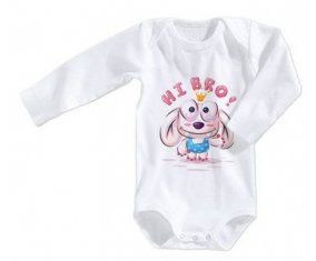 Body bébé Animaux rigolos Hi Bro ! taille 3/6 mois manches Longues