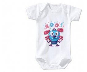 Body bébé Animaux rigolos Boo ! taille 3/6 mois manches Courtes