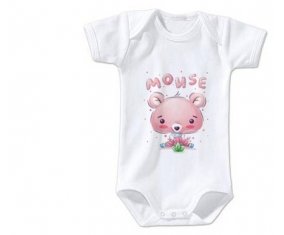 Body bébé Animaux rigolos Mouse taille 3/6 mois manches Courtes