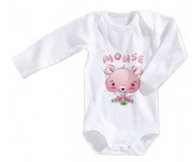 Body bébé Animaux rigolos Mouse taille 3/6 mois manches Longues