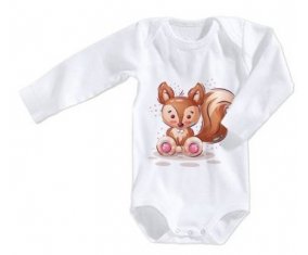 Body bébé Animaux rigolos Écureuil taille 3/6 mois manches Longues