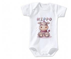 Body bébé Animaux rigolos Hippo taille 3/6 mois manches Courtes