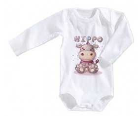 Body bébé Animaux rigolos Hippo taille 3/6 mois manches Longues