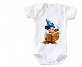 Body bébé Disney Mickey magicien livre de magie taille 3/6 mois manches Courtes