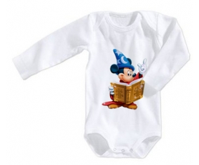 Body bébé Disney Mickey magicien livre de magie taille 3/6 mois manches Longues