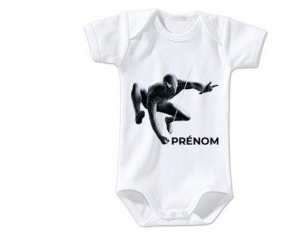Body bébé Spiderman design-5 avec prénom taille 3/6 mois manches Courtes