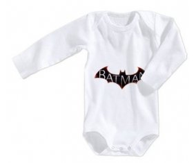 Body bébé Batman logo design-2 taille 3/6 mois manches Longues