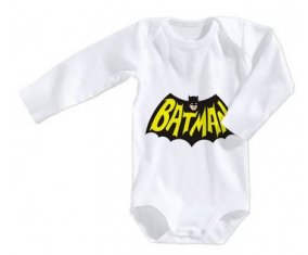 Body bébé Batman logo design-3 taille 3/6 mois manches Longues