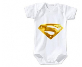Body bébé Logo Superman doré taille 3/6 mois manches Courtes