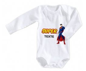 Body bébé Superman avec texte taille 3/6 mois manches Longues
