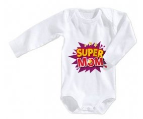 Body bébé Super MOM taille 3/6 mois manches Longues