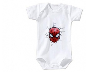 Body bébé Tête Spiderman casse le mur taille 3/6 mois manches Courtes