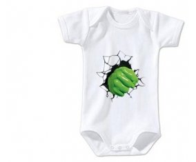 Body bébé Poing Hulk casse le mur taille 3/6 mois manches Courtes