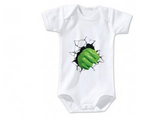 Body bébé Poing Hulk casse le mur taille 3/6 mois manches Courtes