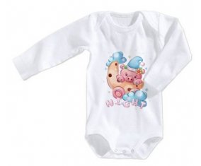 Body bébé Animaux rigolos Cauchon Night taille 3/6 mois manches Longues