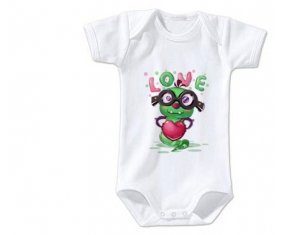 Body bébé Animaux rigolos Love design-2 taille 3/6 mois manches Courtes