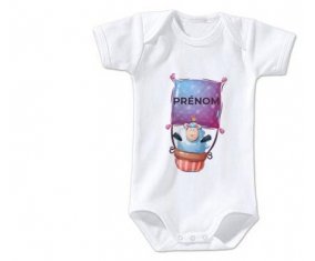 Body bébé Animaux rigolos Mouton avec prénom taille 3/6 mois manches Courtes