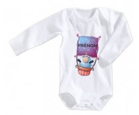 Body bébé Animaux rigolos Mouton avec prénom taille 3/6 mois manches Longues