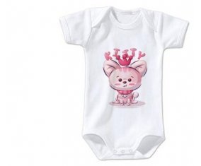 Body bébé Animaux rigolos Kitty taille 3/6 mois manches Courtes