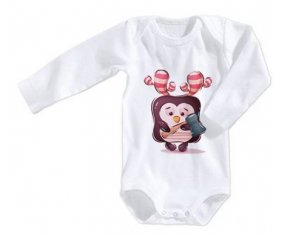 Body bébé Animaux rigolos Pinguin marteau taille 3/6 mois manches Longues