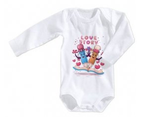 Body bébé Animaux rigolos Love story taille 3/6 mois manches Longues