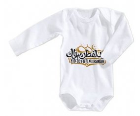 Body bébé Islam eid fitr moubarek taille 3/6 mois manches Longues