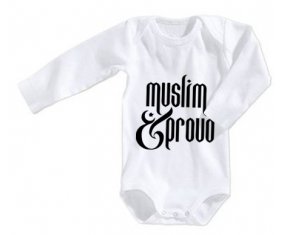 Body bébé Muslim and proud taille 3/6 mois manches Longues