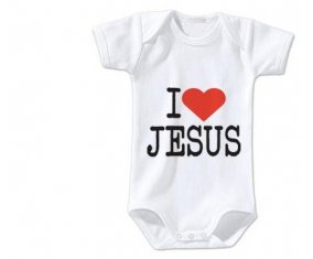 Body bébé I love Jesus taille 3/6 mois manches Courtes