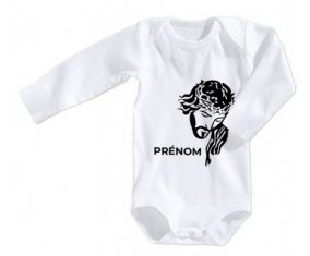 Body bébé Jesus Christ design-1 avec prénom taille 3/6 mois manches Longues