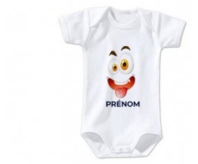 Body bébé Cartoon monstre visage design-2 taille 3/6 mois manches Courtes