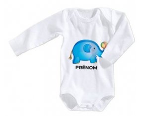 Body bébé Jouet toys éléphant avec prénom taille 3/6 mois manches Longues