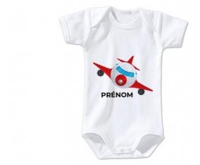 Body bébé Jouet toys avion avec prénom taille 3/6 mois manches Courtes