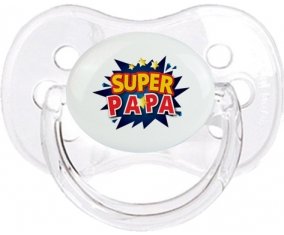 Super PAPA design-1 : Transparent classique Tétine embout cerise