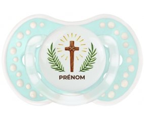 Croix christ avec prénom : Retro-turquoise-lagon classique Tétine embout Lovi Dynamic