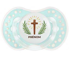 Croix christ avec prénom : Retro-turquoise-lagon classique Tétine embout Lovi Dynamic