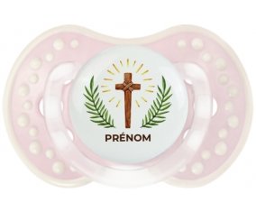 Croix christ avec prénom : Retro-rose-tendre classique Tétine embout Lovi Dynamic