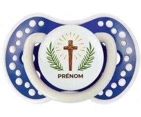 Croix christ avec prénom : Bleu-marine phosphorescente Tétine embout Lovi Dynamic