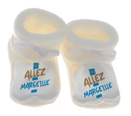 Chausson pour bébé personnalisé Olympique de marseille