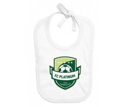 Bavoir bébé personnalisé Football Club Platinum