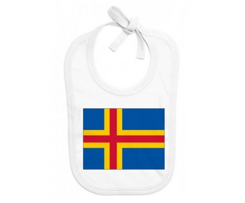 Bavoir bébé personnalisé Drapeau Iles Aland