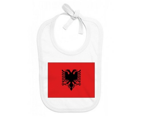 Bavoir bébé personnalisé Drapeau Albanie