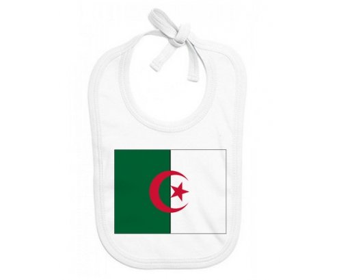Bavoir bébé personnalisé Drapeau Algérie